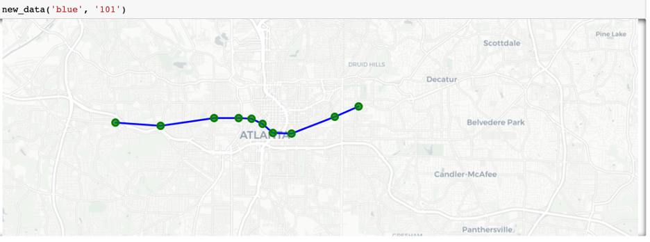 Delay map by line color